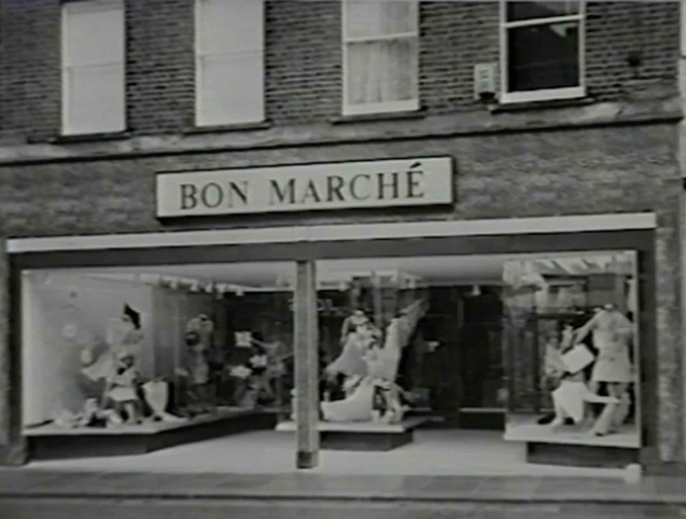Exterior when it had been newly built by Bon Marche.