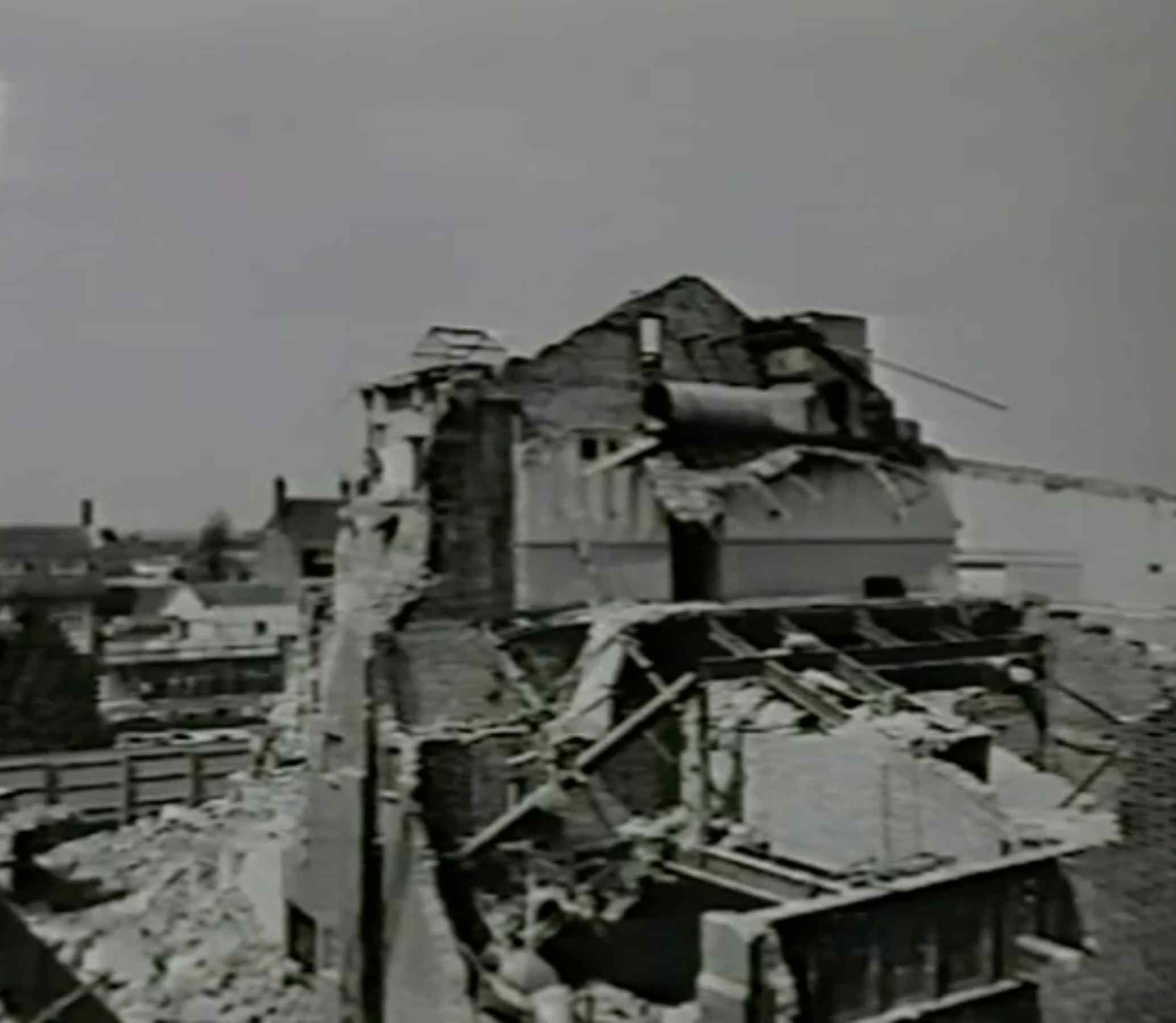 The Odeon during demolition.
