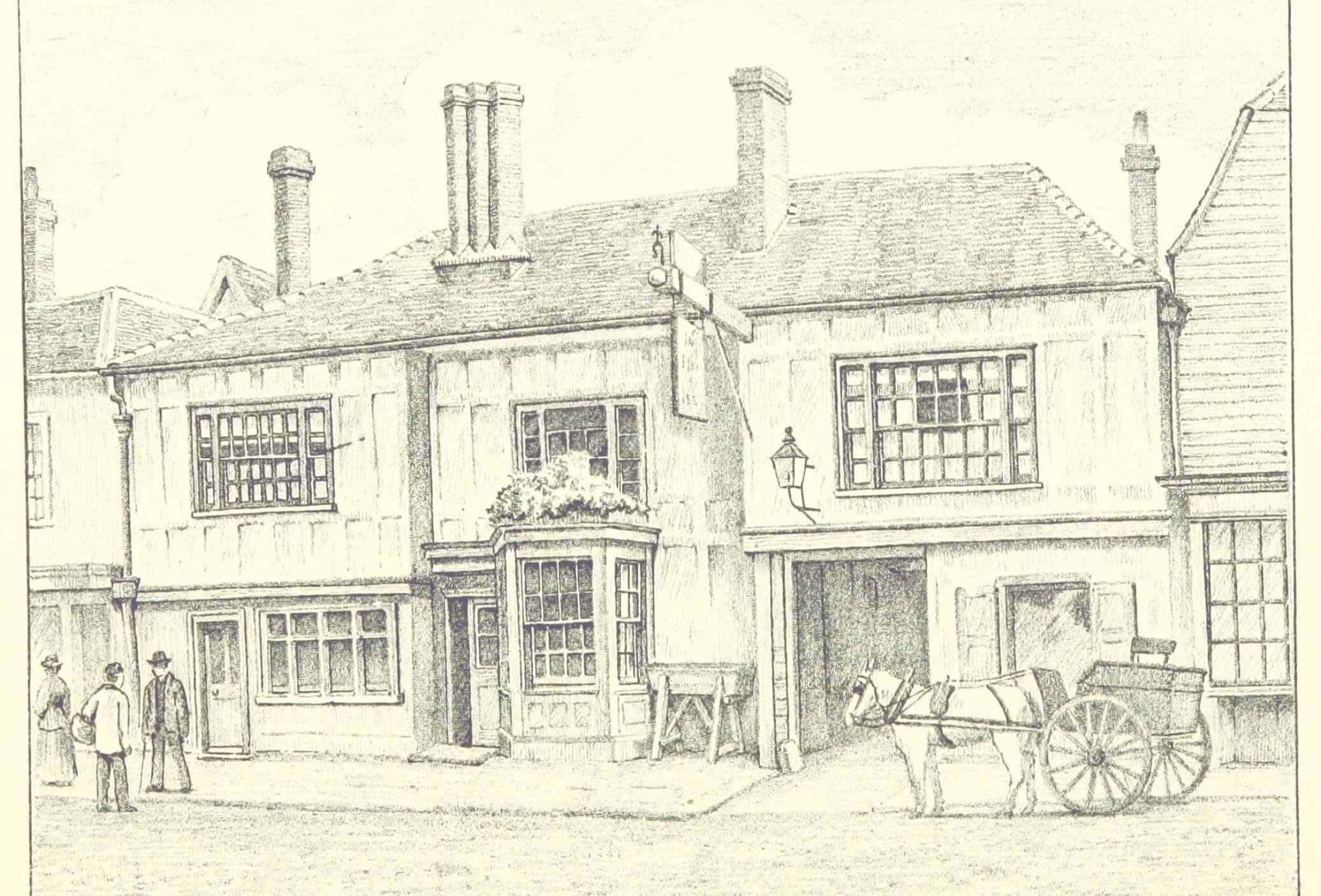 The front of the George and Dragon in 1892.