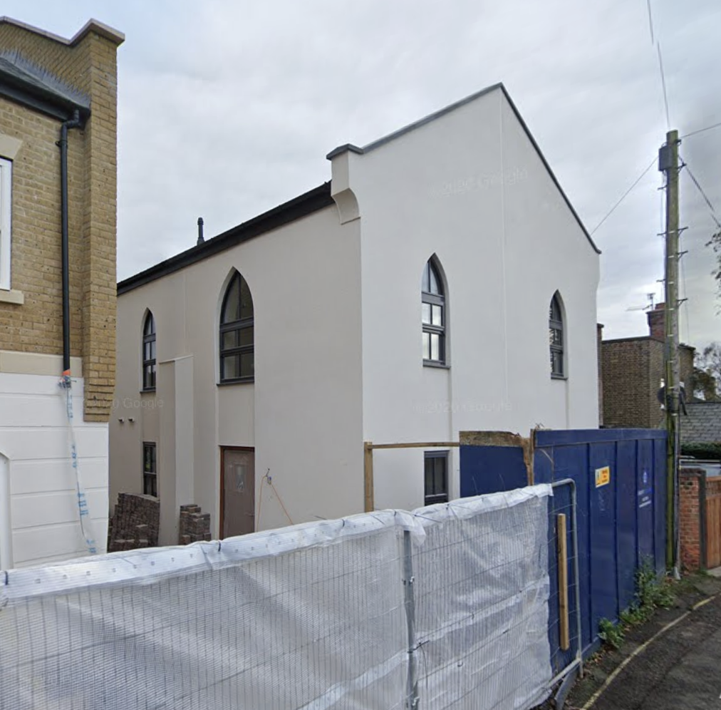 The chapel during conversion to flats.