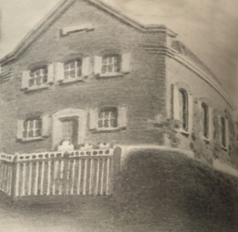 A drawing of the meeting house.