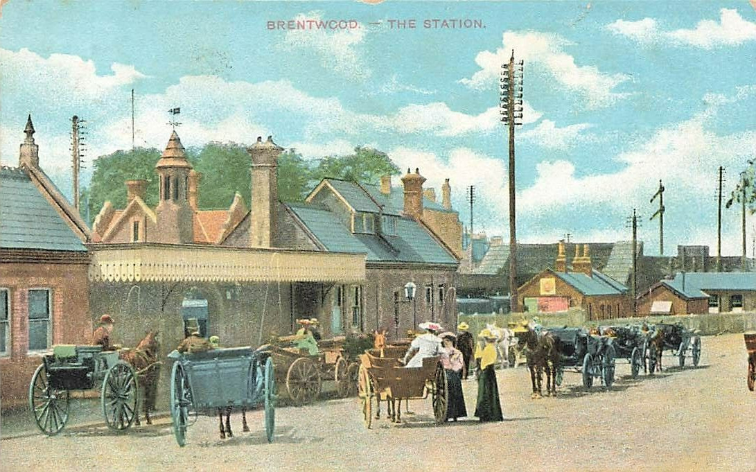 View of Brentwood Station during the 19th century.