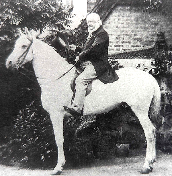 Cornelius Butler on his white cob.