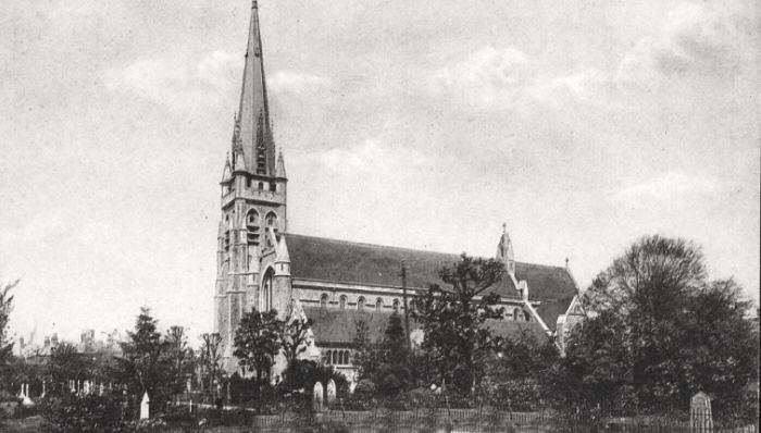 A view of St Thomas' Church, Brentwood in about 1900